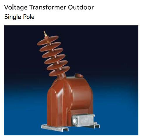 Voltage Transformer outdoor, single pole. This model is not so competitive in price in Thailand